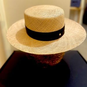 Janessa Leone “Jodi” straw boater hat - small. New w/ tags.